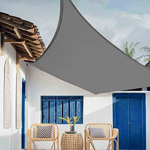 Sunal Sun Shade Sails 3m x 4m, Rectangle Waterproof Shade Sail for Garden, 98% UV Blocking Outdoor Sun Shade Shade Canopy with Free Rope for Outdoor Garden Pergola Patio Party Backyard Lawn, Grey