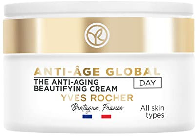 Yves Rocher ANTI-ÂGE GLOBAL - Crema Facial Antiarrugas Mujer - Crema Multi-acción Sublime Día - Pieles Normales - Para una Piel Sedosa, Suave y Radiante - 50 ml