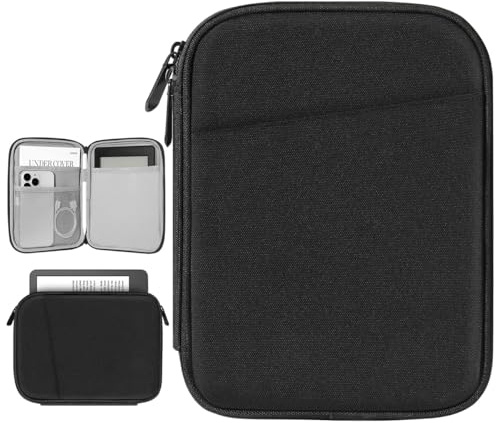 Vinabilia 6-7 Borsa Custodia Protettiva per Nuovo 6 Kindle 11ª Gen/7 Kindle Paperwhite 12ª Gen/7 Kindle Colorsoft Signature Edition, 6 Kobo Clara Colour, Kindle Oasis E-Reader,Nero