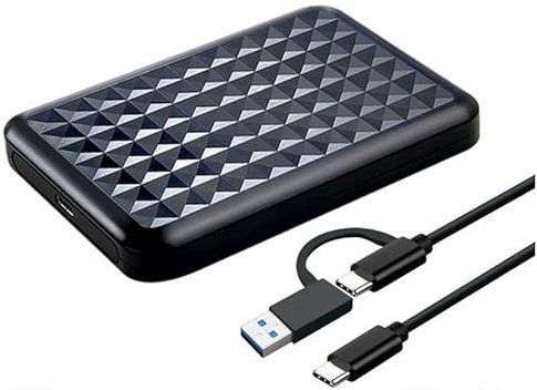 ModusTech 500GB Portable External Hard Drive USB 3.0/Type-C – Slim High-Speed HDD for Backup, Storage, Gaming – Compatible with PC, Mac, Laptop, PS4, PS5, Xbox, Windows, MacBook, Smart TV (500 GB)