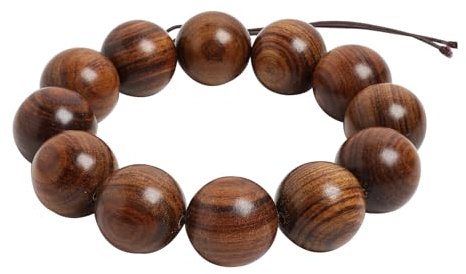 Miunpri Hand-Mala mit Rudraksha beads - Armband buddhistische Hand-Gebetskette mit Perlen Daily Fashion Wear 20mm Huanghuali Schnur mit Schwarzem Samtbeutel