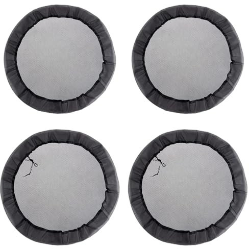 Regentonnensieb, 4 Stück, 14 Zoll und 37 Zoll, Polyester-Regentonnennetzabdeckung, Regenwassersammlung, Regentonnenfilter, verhindert Blätter und Schmutz, Regentonnenzubehör, Regentonnennetzabdeckung