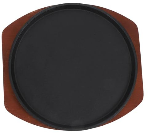 GRADENEVE Griglia Per Bistecche in Ferro Con Base in Legno Accessori Da Cucina