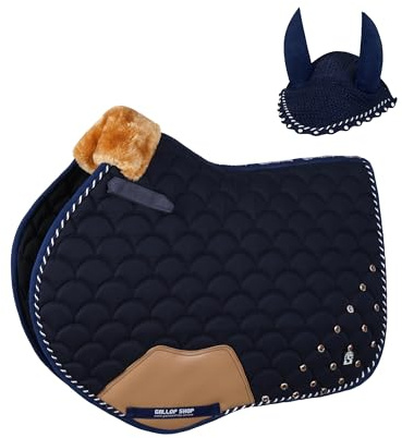 Close Contact Jewel Umbrella Style Saddle Pad / Horse Cloth (Black, Full)