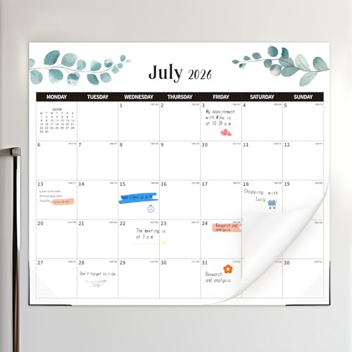 2026 2027 Magnetic Calendar for Fridge, 18 Month Fridge Calendar, 29 x 33cm