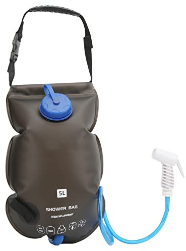 DeWin Sac de Douche de Camping, Sac de Bain Portable de Stockage d'eau Sac de Douche Portable Pliant Extérieur Potable en TPU de Qualité Alimentaire pour Le Camping en Plein air, la Randonnée (5L)