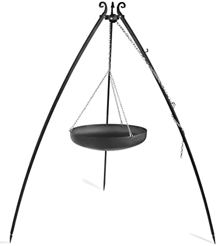 GMD Living Schwenkgrill Wok BÜTOW am Dreibein, 200 cm Höhe, Rohstahl, Größe:Wok Ø60 cm