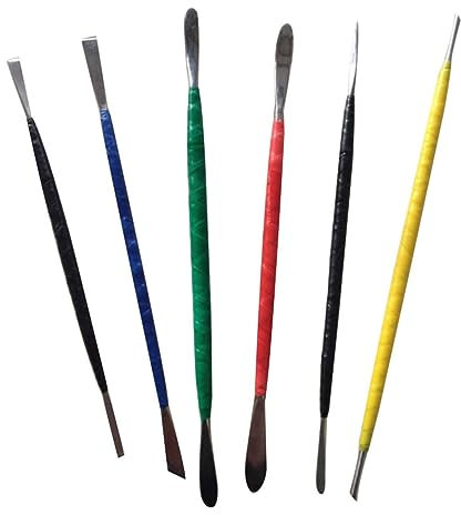 EXCEART 6stücke Teiliges Edelstahl Sculpting Werkzeug Set Für Töpfern Und Basteln Vielseitige Metallwerkzeuge Zum Formen Glätten Und Modellieren Kunstprojekten