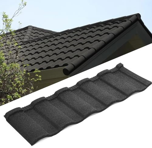 INMOZATA 5pcs Asphalt Roof Shingles, 2.4sqm Metal Roof Shingles for Shed Roofing Felt Shingles for Sheds Arbour Porch Wendy House Doghouse Log Cabin
