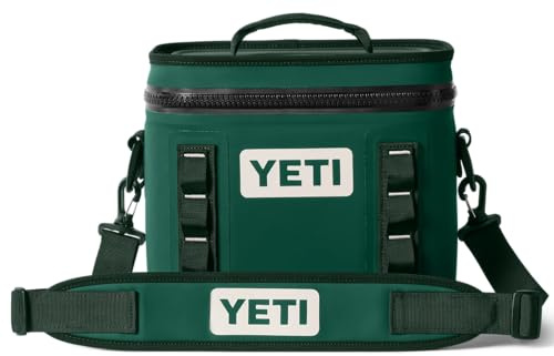 YETI Hopper Flip 8 Cool Bag, Portable & Insulated Backpack Cooler, Black Forest Green