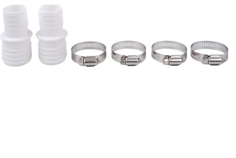 Set di connettori per pompa con filtro a sabbia per tubi da 32 mm, con morsetti in acciaio inox (2+4)