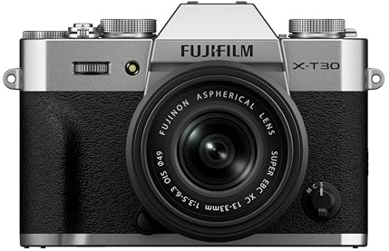 Fujifilm X-T30 III Fotocamera Digitale Mirrorless 26MP, KIT XC13-33mmF3.5-6.3 OIS, Sensore APS-C X-Trans CMOS 4, Filmati 6.2K 30p, Mirino EVF, Schermo LCD 3 orientabile, Argento