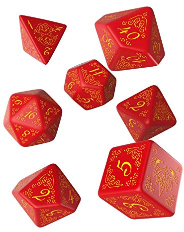 Q-Workshop Pathfinder Curse of The Crimson Throne Dice Set (7)