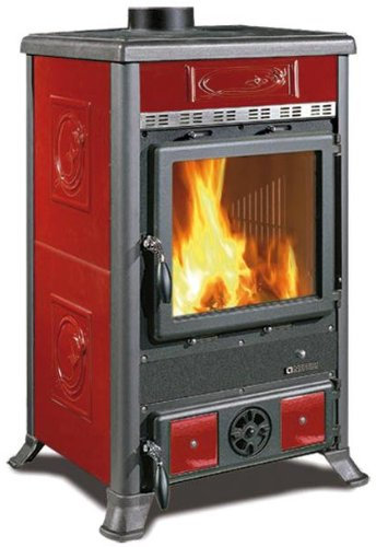 Stufa a Legna Nordica mod.Rossella R1 Liberty 8 Kw versione Bordeaux