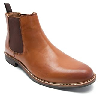 Thomas Crick Mens Bateman Chelsea Boots, Tan, 8 UK