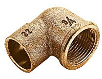 Raccordo Curvo Bronzo 1/2 X 12 A Saldare Femmina Frabo