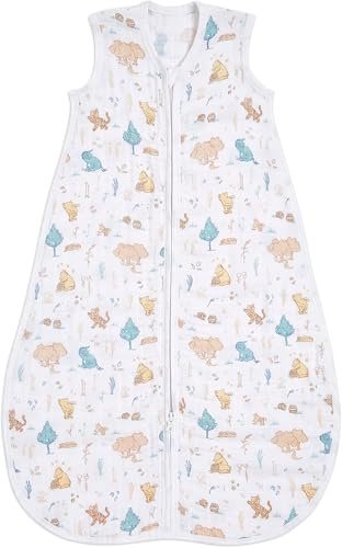 aden + anais™ light sleeping bag 1TOG muslin winnie in the woods (0-6m) (The woods, 0-6 Months)