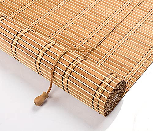 Store à Rouleau en Bambou Naturel,Stores Bambou,Store Venitien Bois,Store Enrouleur Exterieur,Store Fenetre Occultant,75% Protection Solaire Intimité Écran,Respirant/écologique (80x100cm/32x39in)