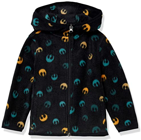Amazon Essentials Disney | Marvel | Star Wars Chaqueta de Forro Polar con Capucha y Cremallera Completa Niño, Star Wars Rebelde, 10 años