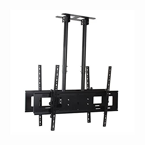 TV-bänk 60 -100 tak TV Bracket Heavy Duty Double Rod Double Screen TV Galge TV Takmonteringsjusterbar konsol, max VESA 90 0x600mm upp till 132 kg Justerbart stativ för TV-fäste