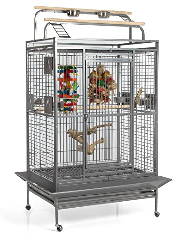 Montana Cages | Castell Nova Play - Antik | XXL Papageienkäfig | 120 x 95 x 196 cm