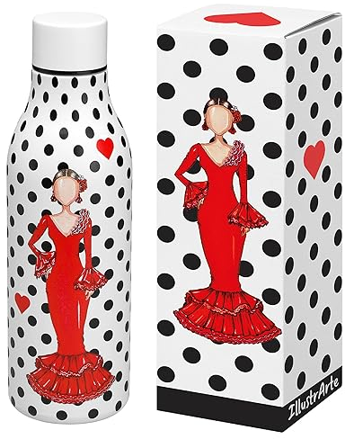 Botella térmica de acero inoxidable 500 ml – diseño flamenca, acero inoxidable, sin BPA – Veronica