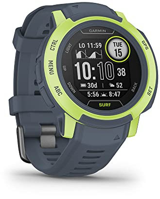 Garmin [Renewed Instinct 2 SURF, Rugged Surf Smartwatch with Tide Data, Dedicated Surfing Activity Features and Solar Charging, Mavericks, Renewed
