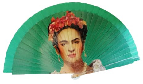 Miro Boho Chic - Éventail Frida Élégance et Tradition dans un éventail au design exclusif Cadeaux pour femme Cadeau ami Invisible Gift FüR Frauen, Frida Vert, Talla Unic