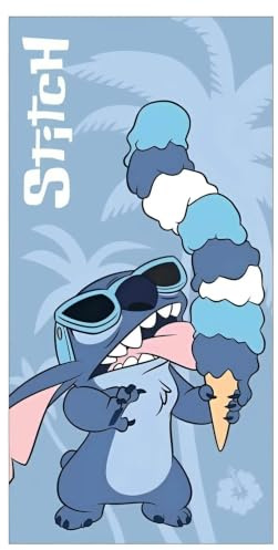 arlis - Asciugamano da spiaggia o da bagno a punto, 70 x 140 cm, asciugamano da spiaggia Stitch - K)