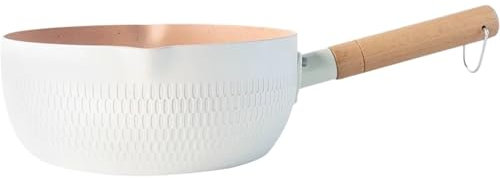 Mjölkgryta mjölkkastrull med trähandtag, non-stick mjölksopppanna, liten induktionsgryta, matlagningspanna för gas, induktionsspis för kokande mjölk