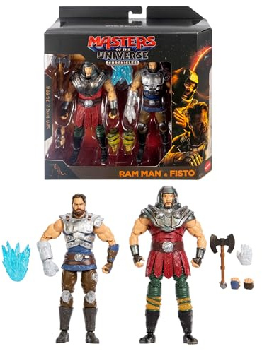 Masters of the Universe Chronicles 2026 Movie Ram Man & Fisto | MOTU 2-Pack of 6.5-inch Action Figures, Film-Accurate Design, 30 Points of Articulation, JKJ34