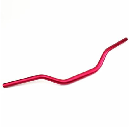Manubrio Alluminio Moto Scooter, Curvatura Bassa Manubrio universale for moto da 28 mm scooter in lega di alluminio CNC(Red)
