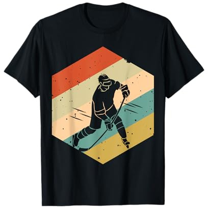 hockey su ghiaccio retrò vintage da uomo e ragazzo Maglietta