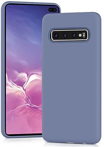 YATWIN Silicone Case for Samsung Galaxy S10 Plus, Soft-Touch, Shockproof, DustProof, Antiskid Full Body Armour Phone Cover for Samsung Galaxy S10 Plus - Lavender Grey