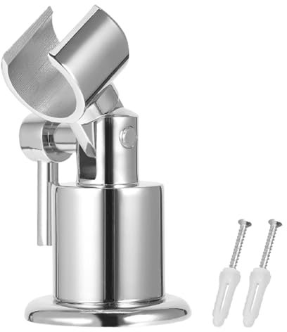 Support de douche entièrement en métal pour pommeau de douche 180 degrés avec vis