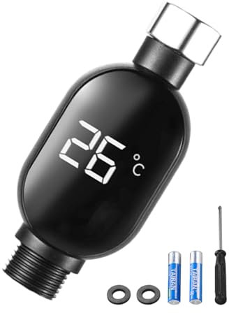 Shower Water Temperature Sensor - Water Temperature Sensor Gauge with Led Digital Display for Baby Bath - Waterproof Bathroom Accessories for Kitchen Apartment Hotel Home Household