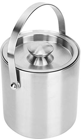 Cocoarm Secchiello per il Ghiaccio a Doppia Parete in Acciaio Inossidabile, 2 Litri per Vino Rosso KTV da Party Bar, con Coperchio