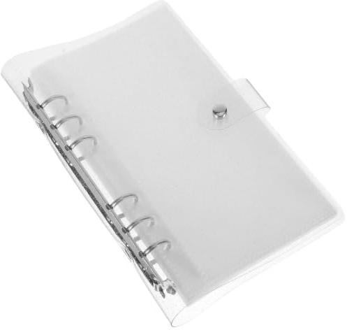 EXCEART Álbum de Fotos de Hojas Sueltas Transparentes, Inserciones de Álbumes de Fotos, Pvc, 6 Anillas, Hojas Flexibles, Gran Capacidad, para Scrapbook y Journal, Organiza Tarjetas
