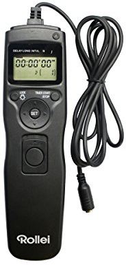 Rollei Kabelfernauslöser für Sony - Fernauslösung Ihrer Sony DSLM/ DSLR Kamera, leichte Bedienung, optimal für Langzeitbellichtungen, Serienbildfunktion & Zeit-Intervall Aufnahmen mit LCD-Display