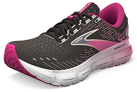 BROOKS Damen Glycerin 20 Sneaker, Black/Fuchsia/Linen, 42.5 EU