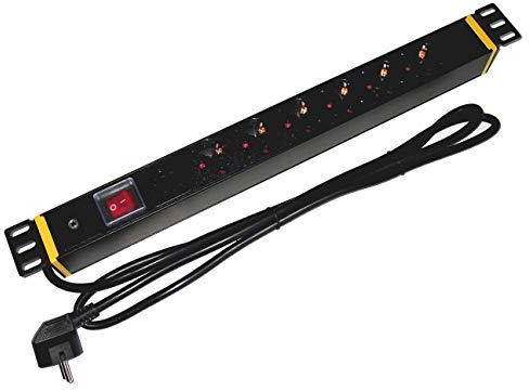 VOCOMO 19 6-Fach Steckdosenleiste (3680W) mit 12V Trigger Schalt-Eingang für AV-Verstärker/Receiver, Standby-Killer Zwischenstecker TSL6-II HR
