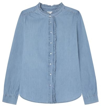Springfield Blusa para Mujer, Azul Medio,34