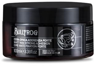 Bullfrog - Cera Opaca Aderenza Forte: Cera per Capelli, Tenuta Forte, Definisce e Modella Senza Residui, Garantisce Styling Deciso, Duraturo e Effetto Naturale, 100 ml