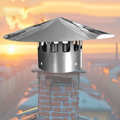 Sombreros para Chimeneas Tapa de Chimenea en Forma de Paraguas, Tapa de Lluvia Cónica para Exteriores, Tapa de Ventilación a Prueba de Pájaros, Abejas, Mapaches, Roedores y Ardillas(11cm(4.3in))