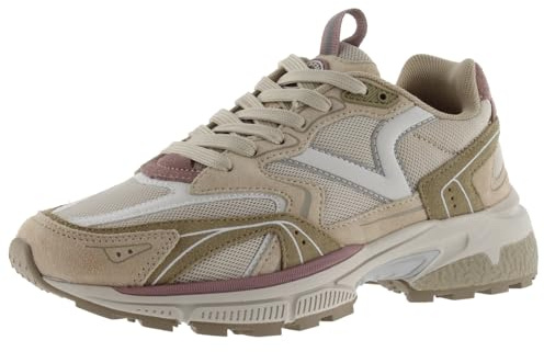 victoria 1985 Sneaker Mythos Griglia & Pezzi Colorate & in Crosta di Pelle & Logo retrò 8809103 per Donna Beige 40