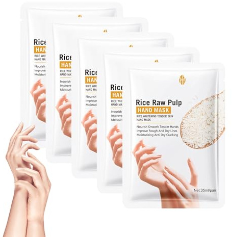 5PC Maschera per Mani Guanti Idratanti per la Cura Delle Mani Maschera, Hand Mask, Nutre in Profondità la Pelle, Previene la Secchezza Cutanea, Illumina il Tono Della Pelle