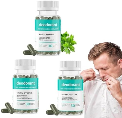 90 st kroppsdeodorisering, kroppsdeodoriseringstillskott, deodorant tillskott för kvinnor och män, inre deodorantpiller i kroppen, naturliga ingredienser