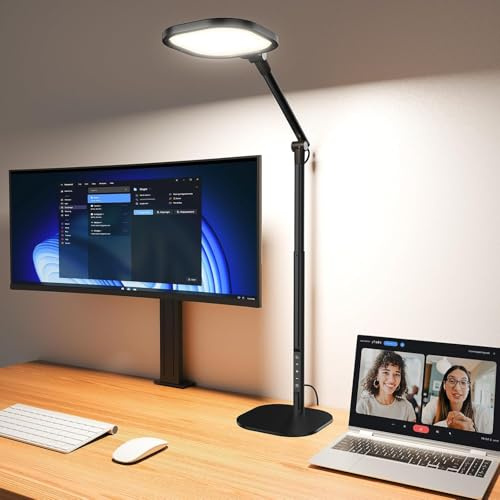 LitONES LED Schreibtischlampe mit Sockel, hohe dimmbare Tischlampe