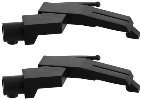 VOSAREA Supporto Tonearm per Giradischi Vintage in Plastica Nero 2 Pezzi, Accessorio per di Giradischi per Riparazioni Facilitate