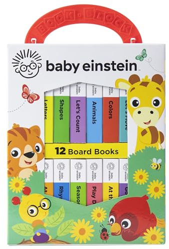Baby Einstein - My First Library Board Book Block 12-Book Set - First Words, Alphabet, Numbers, and More! - PI Kids